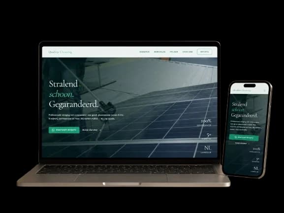 Quality Cleaning website mockup