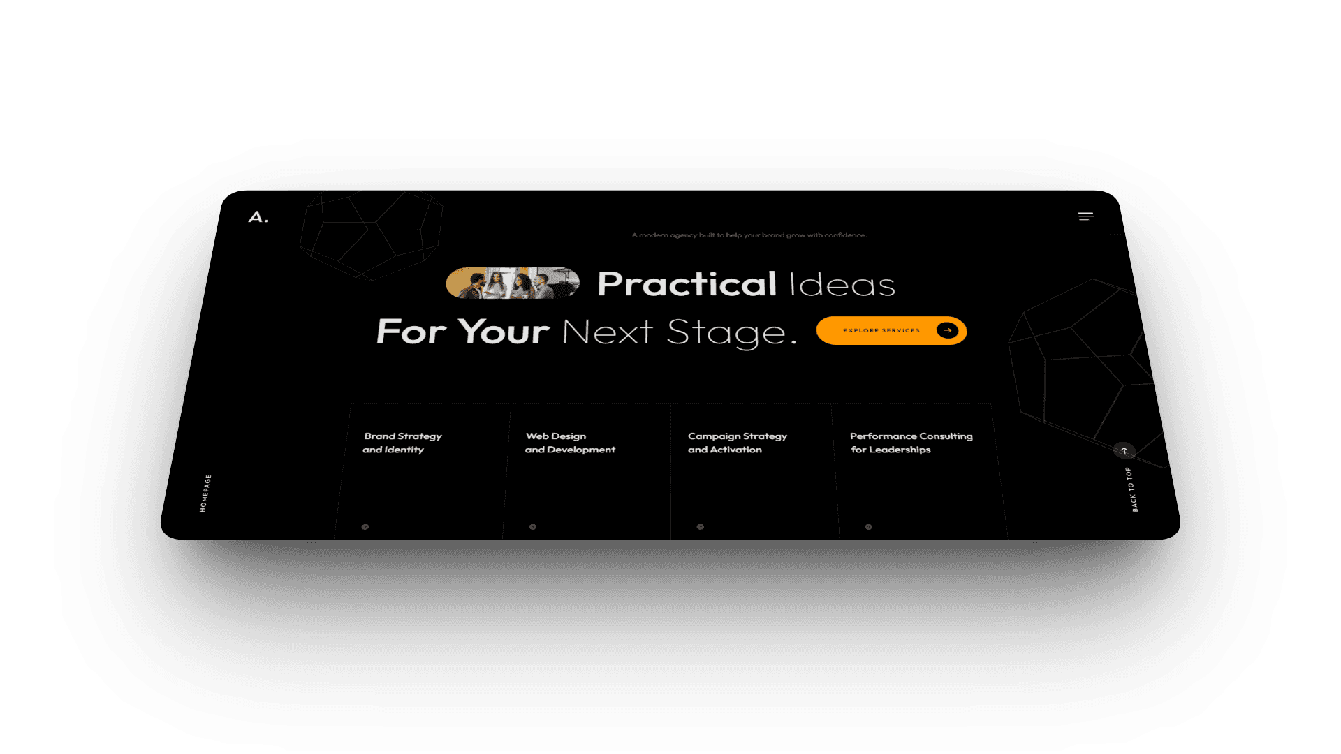 Ashley Breed website mockup